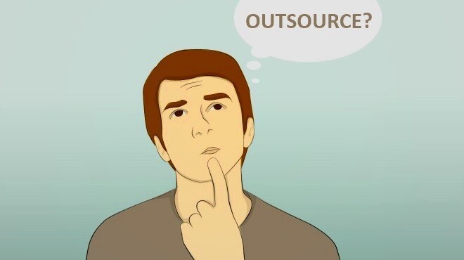 Man thinking about Outsource